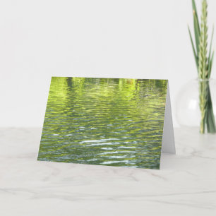 Vatten av Oak Bäck Gult och Grönt Natur Foto Kort