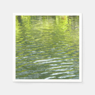Vatten av Oak Bäck Gult och Grönt Natur Foto Pappersservett
