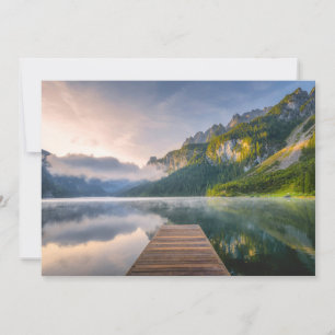 Vatten Azure Alpine Lake, Österrike Tack Kort