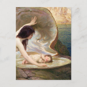 Vatten Baby - Herbert James Draper Vykort
