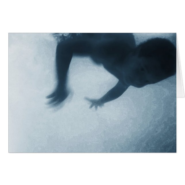 Vatten-Baby kort (Framsidan Horizontal)