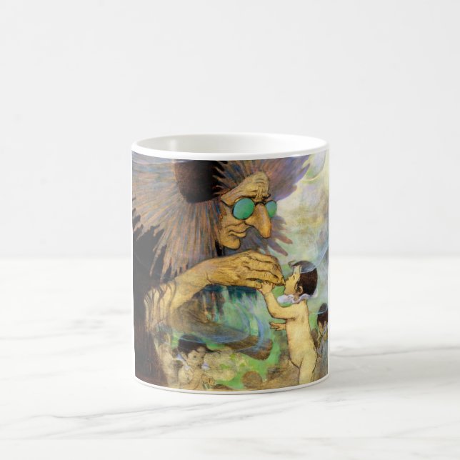 Vatten Baby och Fairy, Jessie Willcox Smith Kaffemugg (Center)
