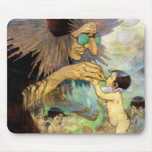 Vatten Baby och Fairy, Jessie Willcox Smith Musmatta (Framsidan)