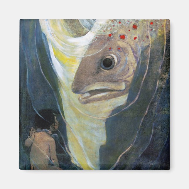 Vatten Baby och Fiskar, Jessie Willcox Smith Magnet (Framsidan)