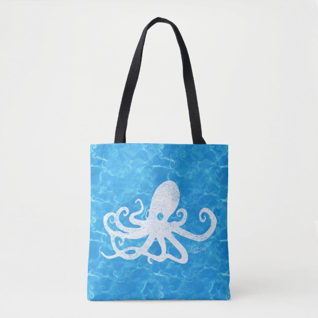 Vatten Baby Octopus Tote Tygkasse (Framsida)