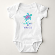 Vatten baby rosa aqua turtle art t-shirt