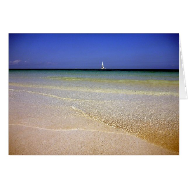 vatten bahamas hälsningskort (Framsidan Horizontal)