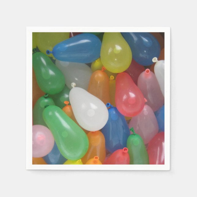 vatten-ballongen födelsedagsfest pappersservett (Framsidan)