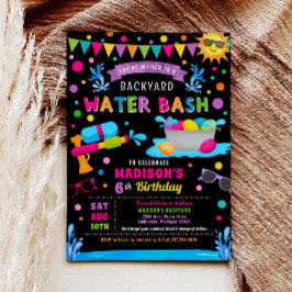 Vatten Bash Girl Summer Födelsedagsfest Inbjudningar