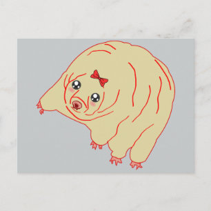 Vatten Bear Cute Anime Tardigrade Vykort