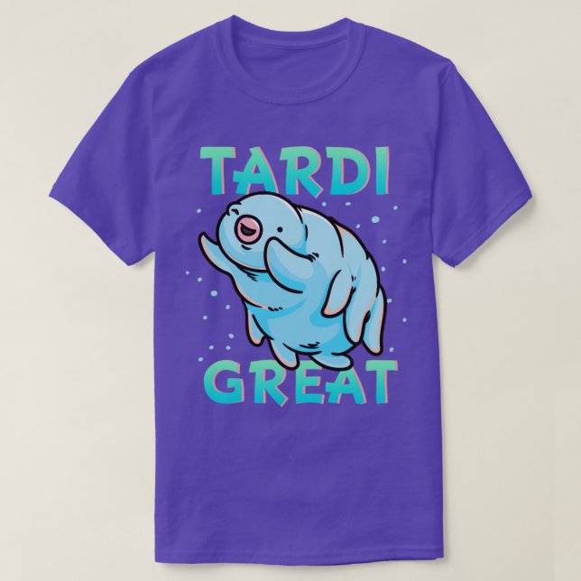 Vatten Bear Tardigrade Tardi Underbar T Shirt (Design framsida)
