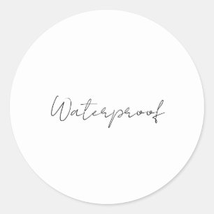 Vatten-bevis för etiketten Black White Stänk Free  Runt Klistermärke