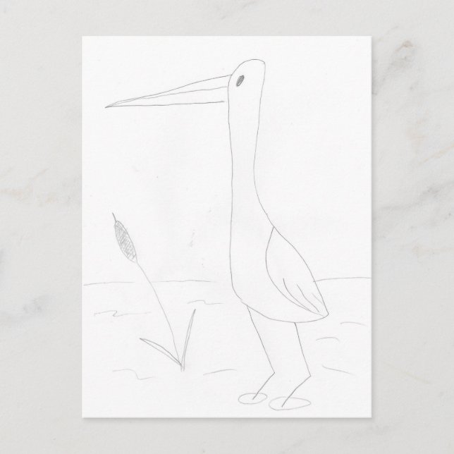 Vatten Bird Vykort (Framsida)