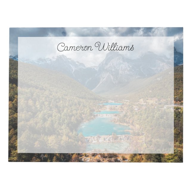 Vatten | Blå Måne Sjö, China Anteckningsblock (Framsida)