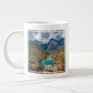Vatten Blå Måne Sjö, China Jumbo Mugg