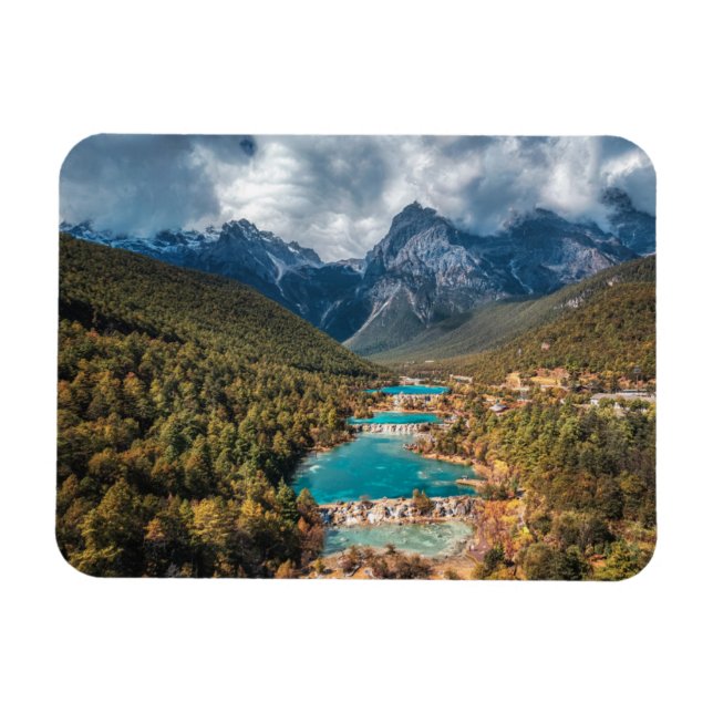 Vatten | Blå Måne Sjö, China Magnet (Horisontell)