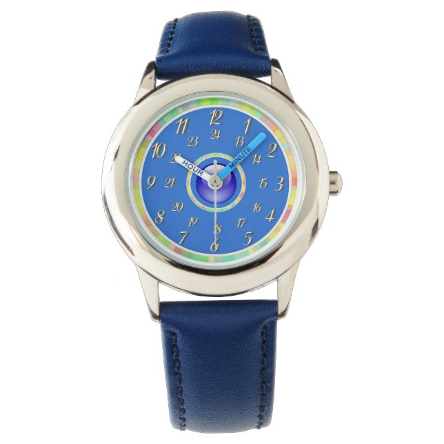 Vatten Blue Rosa Watch Armbandsur (Framsida)