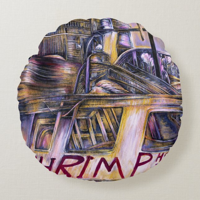 Vatten-Born Mysteri Kött Rund Kudde (Framsidan)