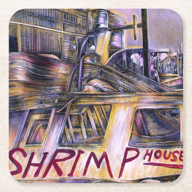 Vatten-Born Mysteri Kött Underlägg Papper Kvadrat (Framsidan)