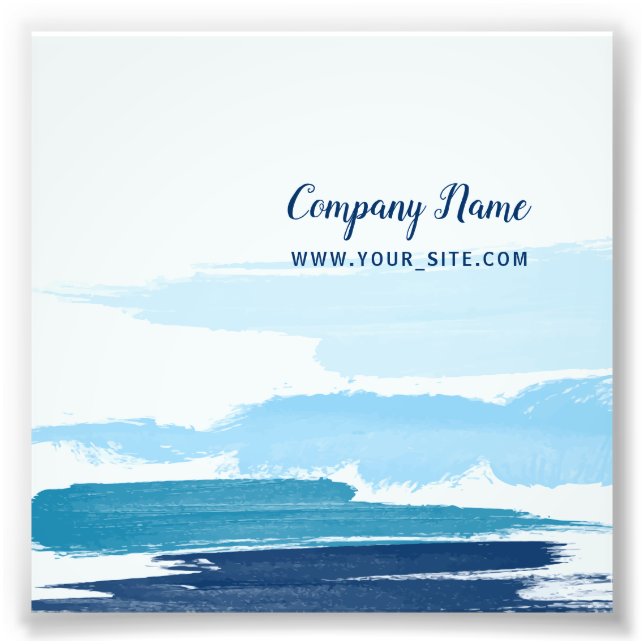 Vatten Brushstrokes kvadrat Fototryck (Framsidan)