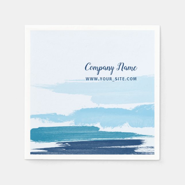 Vatten Brushstrokes kvadrat Pappersservett (Framsidan)