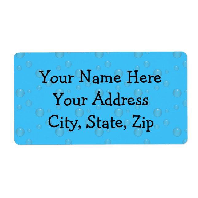 Vatten Bubbles Blue Fraktsedel (Framsidan)