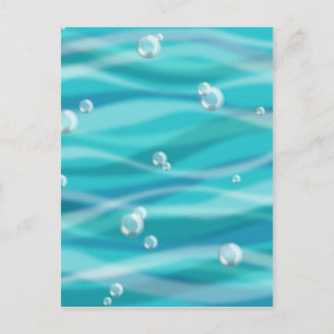 Vatten Bubbles Vykort