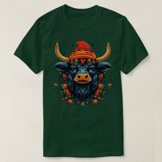Vatten Buffalo-jul T Shirt (Design framsida)
