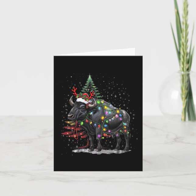 Vatten Buffalo Julafton Lighting Santa Vatten Buff Kort (Framsida)