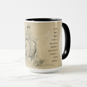 Vatten Buffalo Kid Chinese Ox Year 2021 personligh Mugg
