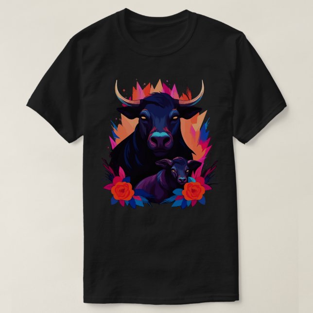 Vatten Buffalo Mors dag T Shirt (Design framsida)