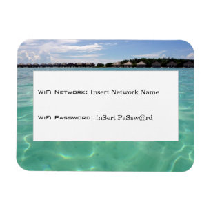 vatten bungalows wifi-uppgifter magnet