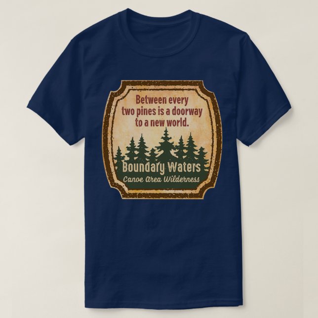 Vatten Canoe Area Wilderness s UUU T Shirt (Design framsida)