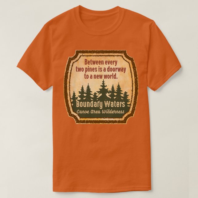 Vatten Canoe Area Wilderness s UUU T Shirt (Design framsida)