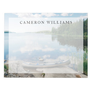 Vatten   Canoe i Sjö i Sverige Anteckningsblock