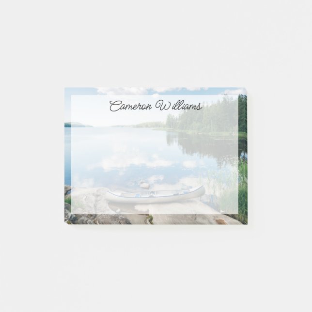 Vatten | Canoe i Sjö i Sverige Post-it Block (Framsida)