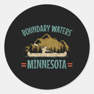 Vatten Canoe Minnesota Runt Klistermärke