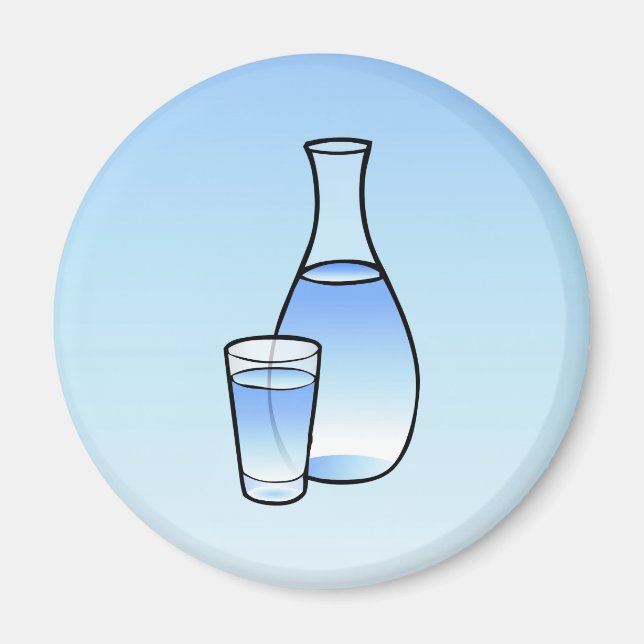 Vatten Carafe Circle Magnet (Framsidan)
