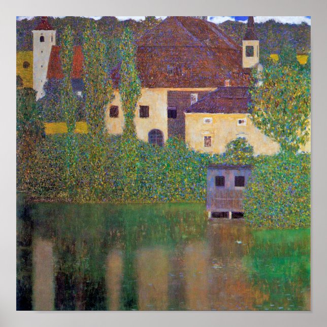 Vatten Castle, Gustav Klimt Poster (Framsidan)