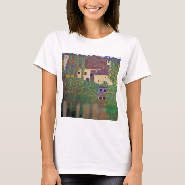Vatten Castle, Gustav Klimt T Shirt (Framsida)