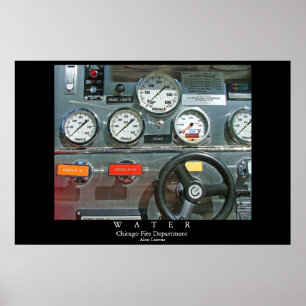 Vatten- Chicago-brandavdelningen Poster