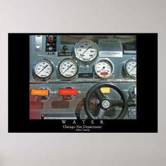 Vatten- Chicago-brandavdelningen Poster