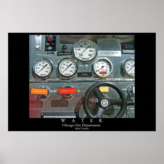 Vatten- Chicago-brandavdelningen Poster (Framsidan)