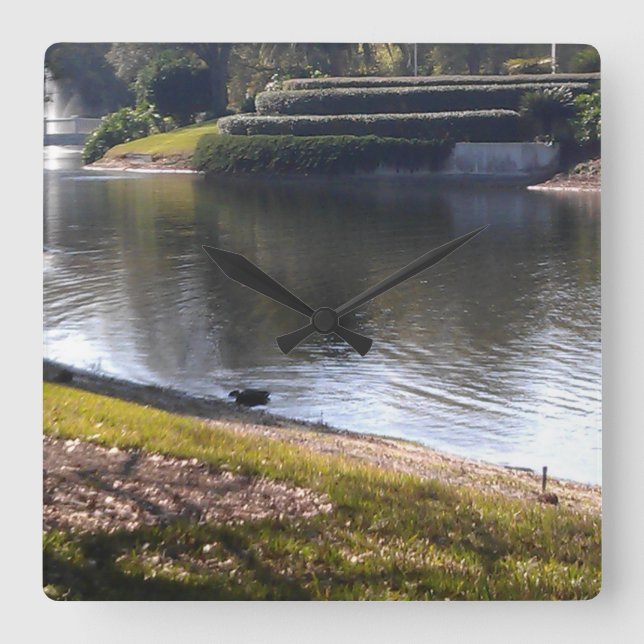 Vatten Clock Fyrkantig Klocka (Framsida)