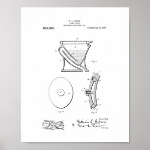 Vatten-closet - Toilet Patent Poster