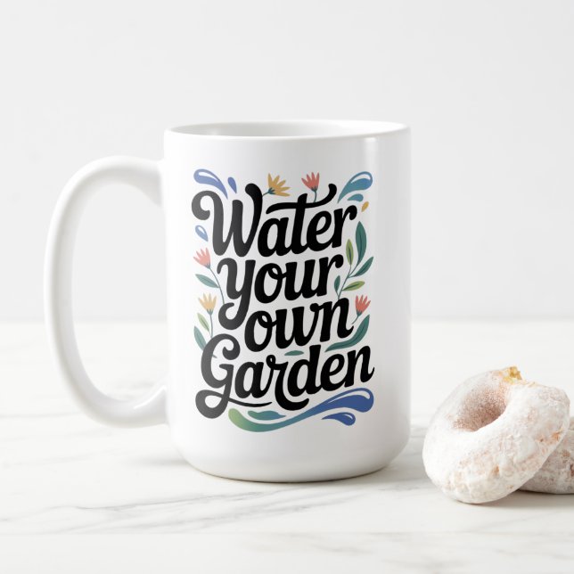 Vatten din egen Garden-inspirationskälla för Blomm Kaffemugg (Med munk)