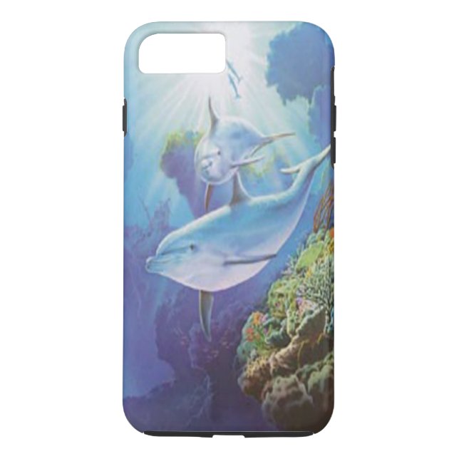 Vatten Dolphin iPhone 7 Fodral Case-Mate iPhone Skal (Baksida)