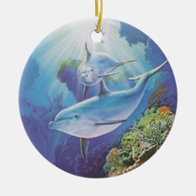 Vatten Dolphin Ornament (Framsidan)