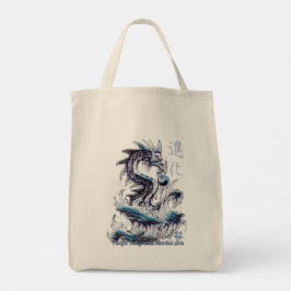 Vatten Dragon 22 Yin Yang Kanji Tygkasse