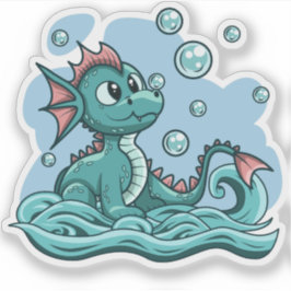 Vatten Dragon Sticker Klistermärken